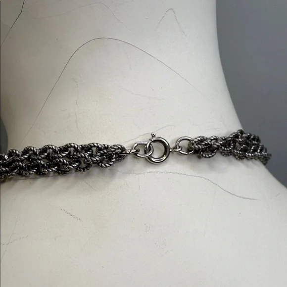 Vintage Napier Silver Double Chain Necklace - Picture 3 of 3